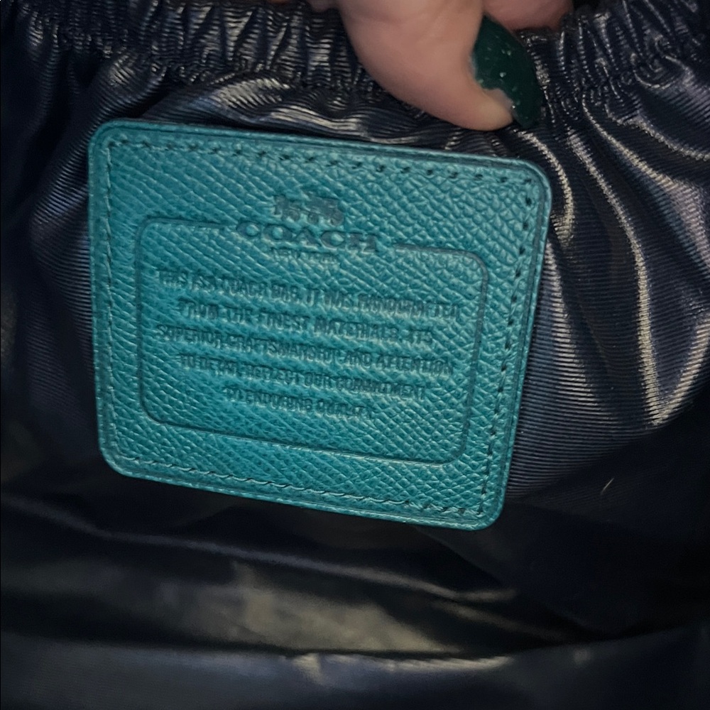 Coach Teal Leather Bag - Baby Bag or Work - Picture 11 of 11